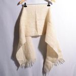 Vintage 60s Glentana Mohair Pile Scarf Ivory Cream Mohair Blend Made in Scotland Photo 0