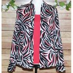 Foxcroft Wrinkle Free Fitted Fit Long Sleeve Button Up Blouse & Cami Set Size 6 Photo 0