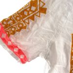 Basta Surf Embroidered Beach Swim Coverup size medium Neon Pink Yellow White Photo 3