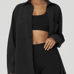 Alo Yoga  Dreamscape Button Down Long Sleeve Black L Photo 0