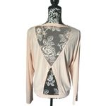 Zyia  Active Long sleeve shirt top athletic open back peach color stretchy medium Photo 1