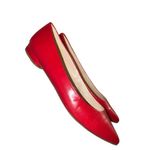 Nine West  Bold Red leather pointy toe flats. Ntn Photo 4