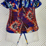 Red Carter Ava Dress in Paradise Blue/Red Floral Photo 3