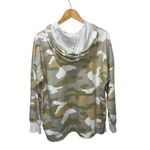 Aerie  Women's Camo Hoodie Size Large Side Slits White Green Sweater Lightweight Photo 2