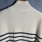 ZARA  Striped Cream Women's Sweater in size Small Photo 2