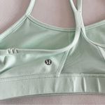 Lululemon Flow Y Bra Size 8 Sea Mist Mint Back Mesh Detail Photo 3