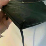 Traventi Leather double slip black crossbody hand‎ bag Photo 6