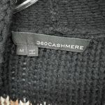 360 Cashmere Crochet Cardigan Sweater M Wool Cashmere Fringe Boho TINY FLAW Photo 10