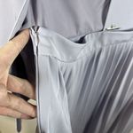 Front Row Shop Purple Pleated Maxi Dress Women’s Size 36 Cut Out Back Business Photo 7