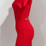 BCBGMAXAZRIA  Kaylen Embellished Cutout Back Dress in Red Berry Size M Photo 3