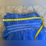 Hutch Anthropologie Strapless Tiered Tulle Dress Blue Size 16 Photo 9
