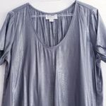 Anthropologie Anthroplogie Velvet By Spencer Graham Silver Shine Lightweight Blouse Photo 2