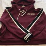 PINK - Victoria's Secret PINK Maroon Black Hoodie Photo 0