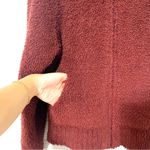 Barefoot Dreams • cozychic relaxed zip-up hoodie in burgundy rosewood sz XS Photo 7