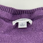 Croft & Barrow Women's Solid Purple
Cable-Knit Sweater 3/4 sleeve L Photo 3