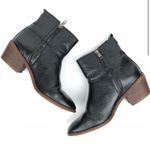 J.Crew  Black Pebbled Leather Perrie High Shaft Side Zip Western Boots Sz 8.5 Photo 1