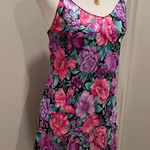 American Vintage VTG 90s Pixiecore Purple & Pink Floral Patterned Cami Slip Mini Dress - M Photo 2