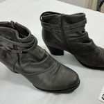 Baretraps Woman Rhapsody Bootie 6 M Gray Side Zip Strappy Photo 0