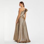 Mac Duggal 67297 One Shoulder Metallic Ballgown Bronze 12 Photo 6