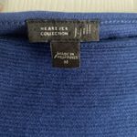 J. Jill Wearever Collection Womens Medium Blue Boatneck Blouse Long Sleeve Minim Photo 3