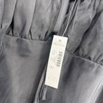 Madewell  Square Neck Midi Dress Size 8 in True Black NWT Cupro Photo 5