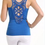 Women Seamless Royal Blue tank top Photo 3