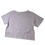 Umbro Shirt Women's Large Gray Heather Cropped Logo Graphic Tee Crewneck Soccer Photo 2