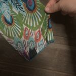 Double Decker Top Size M Sheer Tunic Beach Cover Up‎ Peacock Feathers Sequins Blue Size M Photo 3