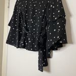 J.O.A. Tie Waist tiered Star Print black blouse top size XS Photo 2