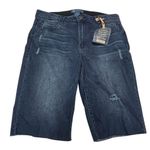Democracy “Ab"solution high Rise Jean Shorts Distressed BERMUDA Size 12 NEW Photo 9