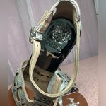 Vince Camuto Silver Metallic Women’s Arlanian Textured Flat Strappy Sandals 8M Photo 2