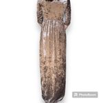 Wanna B  medium crushed velvet dress 3/4 sleeve elastic waist has pockets unlined Photo 3