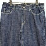 Nine West Womens Dark Denim Blue Jeans Size 14 31 Bling Flap Pockets Hi Rise Photo 1