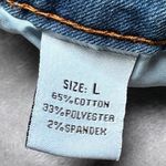 NY Trends 4 Denim Mini Skirt Womens Large Blue Distressed Frayed Hem Y2K Edgy Photo 4