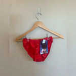 ASHLEY TAYLOR Vintage 80s 90s Red Lingerie Set Two Piece Size Medium 6 USA‎ Made Photo 1