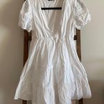 SheIn white v-neck puff sleeve tiered dress Photo 0