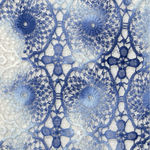 Alfred Dunner  Blue Tie Dye Floral Medallion Lace Jacket Size Large Petite Photo 4