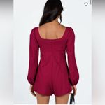 Princess Polly Hastings Long Sleeve Romper Burgandy Size 6 Photo 1