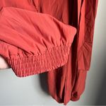 Caren Sport 2X Rust Strapless Elastic Top Jumpsuit with Belt Red Photo 3