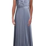 Aidan Mattox embellished pleated satin gown Photo 1