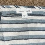 J. Jill Love Linen Nautical Multi Stripe Sleeveless Pullover Shift Dress Blue M Size M Photo 6