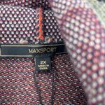 Elegant Black and Red Patterned Cardigan Size 2X Photo 3