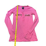 PINK - Victoria's Secret Vintage Victoria’s Secret‎ PINK Size S Sequin Knit Henley Long Sleeve Y2K Bling Photo 5