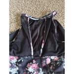 Tropibreeze Women's Black Pink Floral Print Mesh Panel Swimsuit Size 3XL Photo 6
