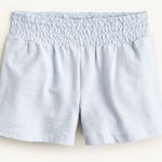 J.Crew  NWT Seersucker Pull on Shorts Size XXL Serene Blue Pockets Comfy Photo 0