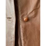 David Benjamin Cropped Leather Blazer Single Button Size 14 Brown Fall Fashion Photo 7
