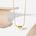 Boutique Korean Vintage Mini Heart Pendant Gold Necklace Photo 1