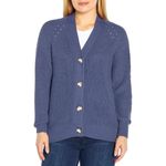 Gap Women's Soft Knit Button Front Relaxed Fit Cardigan Blue Size XXL Photo 1