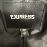 EXPRESS Women Short Wool Belted Coat Jacket With Faux Fur Collar XS Black Photo 2