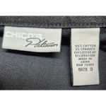 Chico's 3 Platinum Cotton Black Denim Jacket Sequins/Embroidery XL NWOT Photo 4